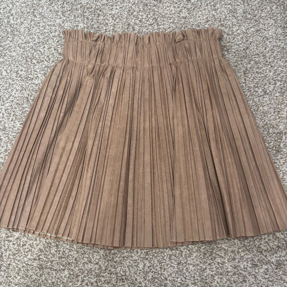 Tan Pleather Skirt